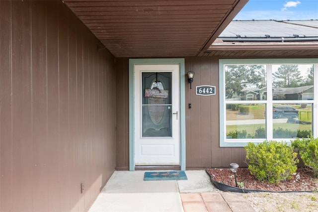 view of doorway to property