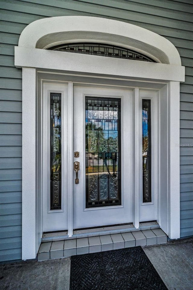 view of doorway to property