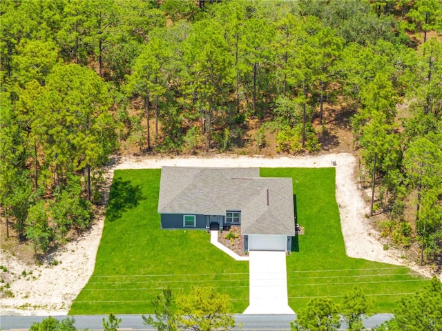 11345 Thrasher Ave, Weeki Wachee, FL 34614 - aerial view of property and surrounding area with a heavily wooded area