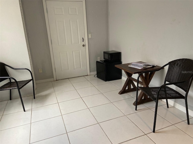 view of tiled dining space