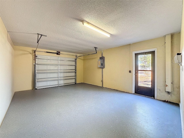 garage featuring electric panel