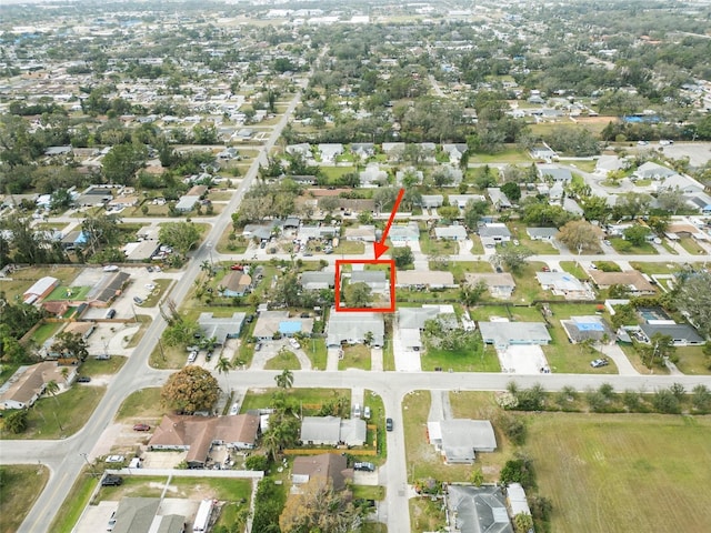 bird's eye view featuring a residential view