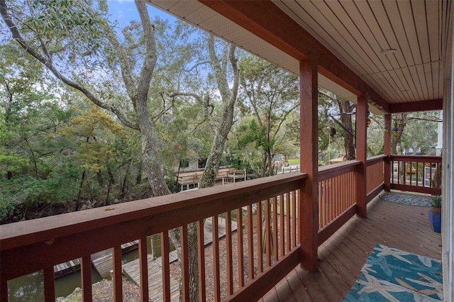 view of wooden deck