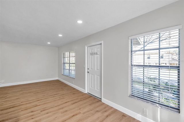 entryway featuring light hardwood / wood-style flooring