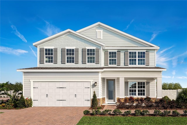 view of front of house featuring a garage