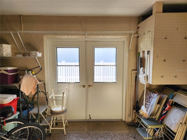 entryway with french doors