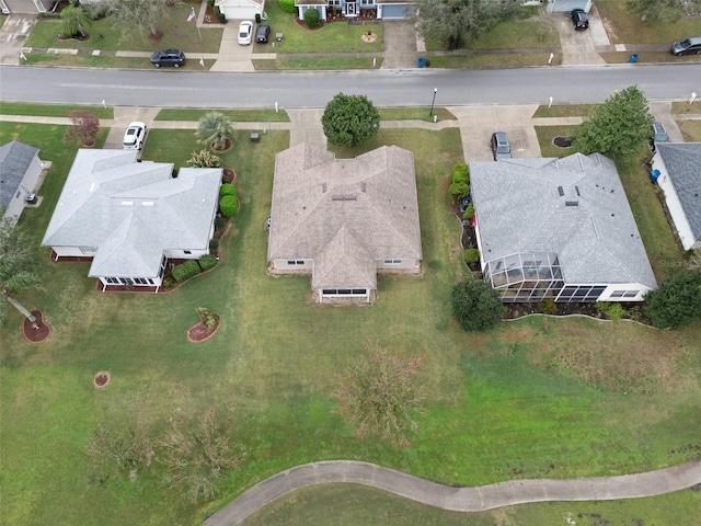 drone / aerial view with a residential view