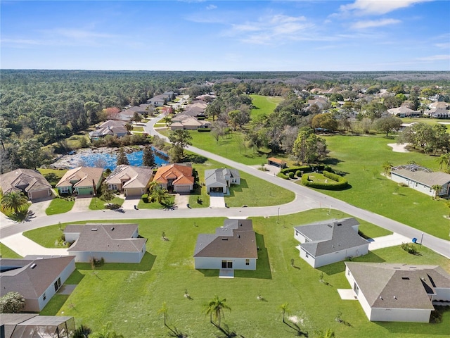 bird's eye view with a residential view