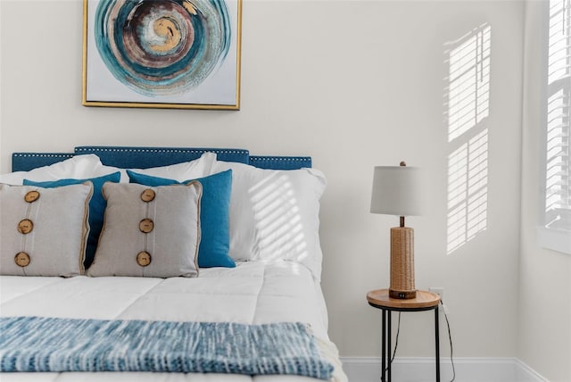 bedroom with baseboards