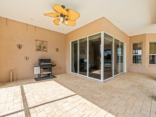 view of patio / terrace with ceiling fan