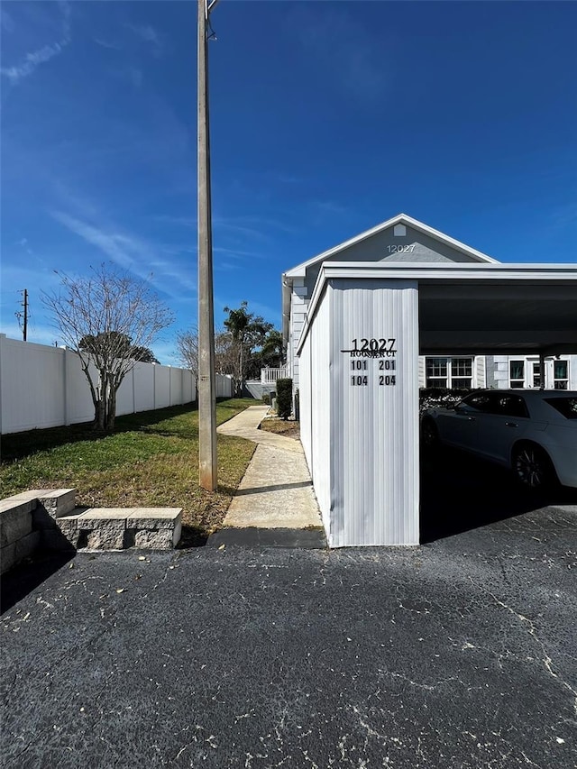 exterior space with fence