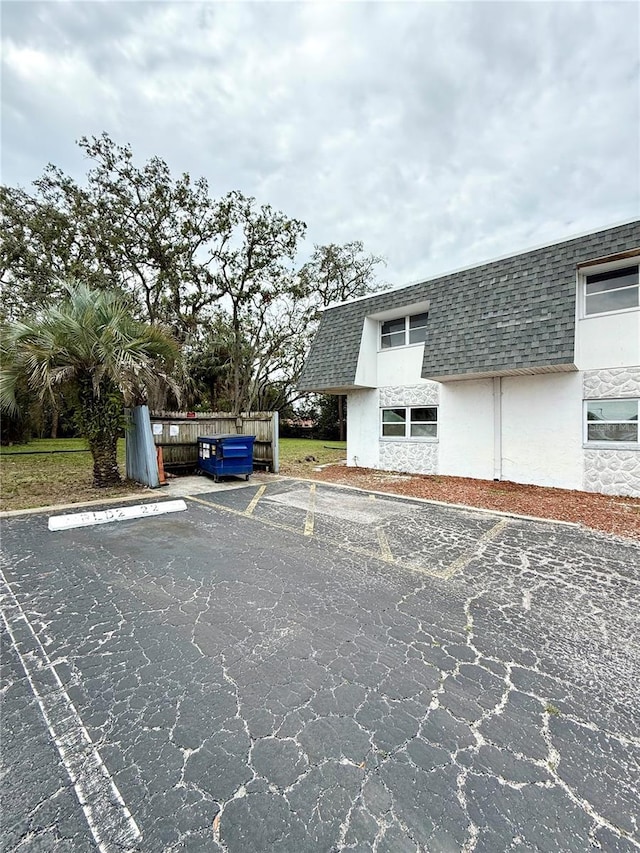 view of uncovered parking lot