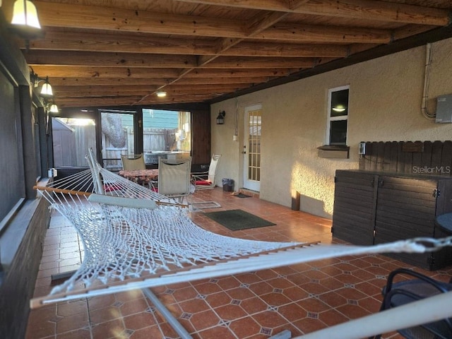 view of patio with fence