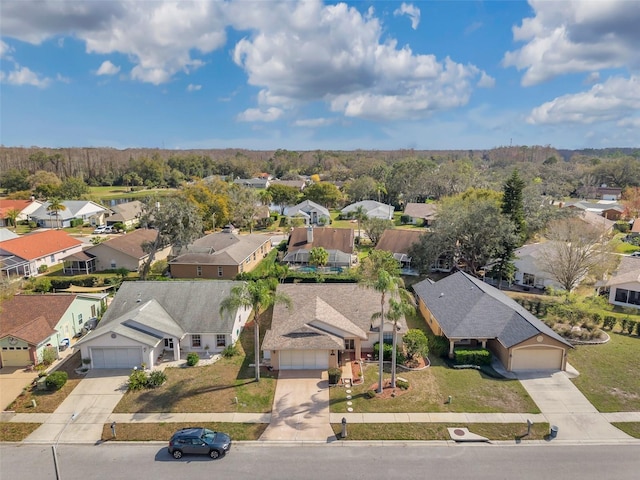 bird's eye view with a residential view