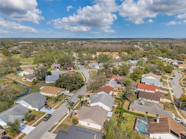 aerial view featuring a residential view