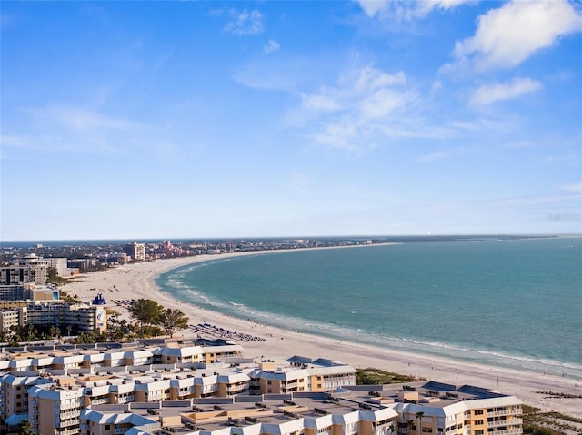 water view with a view of the beach