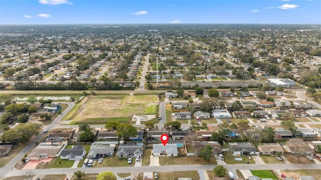 drone / aerial view with a residential view