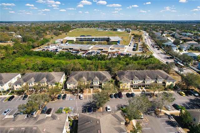 aerial view with a residential view