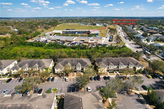 bird's eye view with a residential view