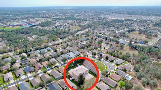 bird's eye view with a residential view