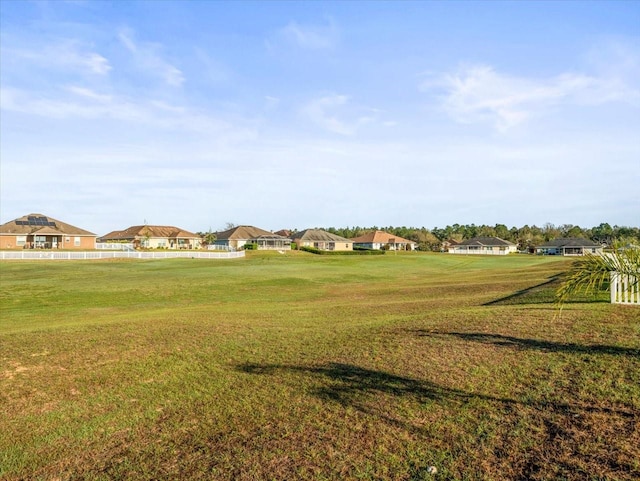 view of property's community featuring a yard and a residential view