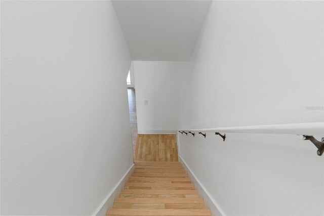6027 Bayside Key Dr, Tampa, FL 33615 - stairs featuring wood finished floors and baseboards
