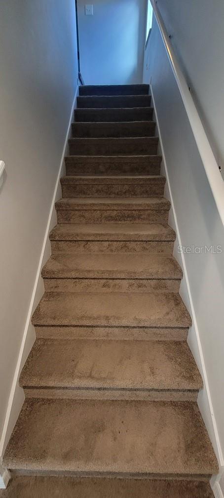 staircase with baseboards