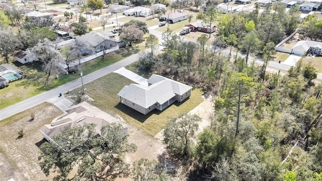 aerial view featuring a residential view