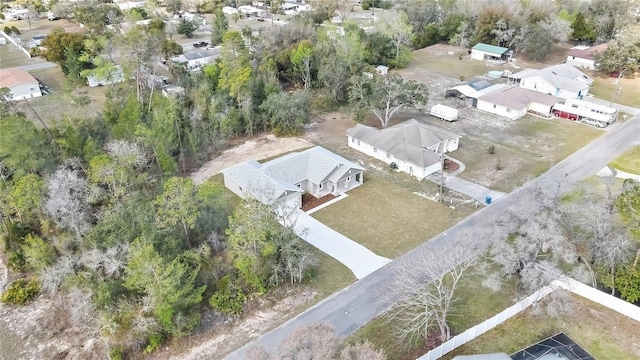 birds eye view of property with a residential view