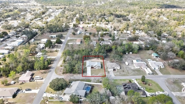 bird's eye view with a residential view