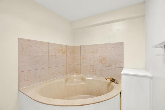 bathroom featuring a garden tub