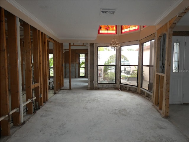 7308 Mako Dr, Hudson, FL 34667 - interior space featuring ornamental molding and visible vents