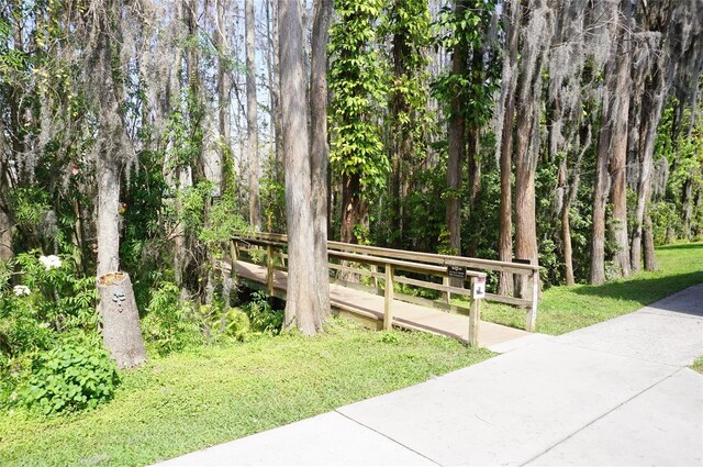 view of community with a yard