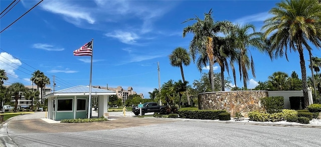 view of road featuring curbs