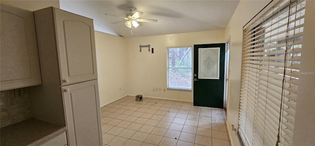 11617 Duda Rd, Hudson, FL 34667 - interior space featuring ceiling fan and light tile patterned flooring
