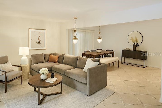 17932 Wendy Sue Ave, Hudson, FL 34667 - living room with light tile patterned floors