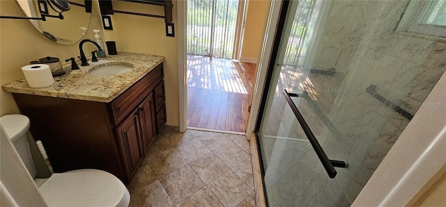 17932 Wendy Sue Ave, Hudson, FL 34667 - bathroom with vanity and a stall shower