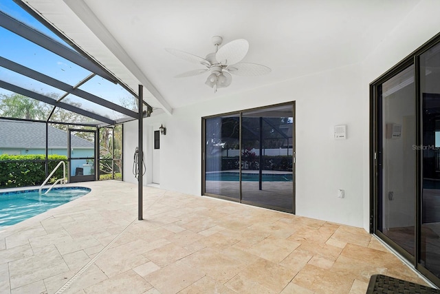 pool with ceiling fan