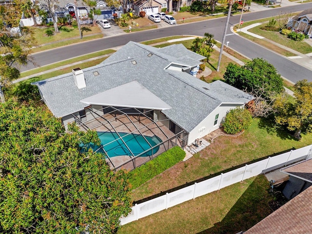 drone / aerial view featuring a residential view