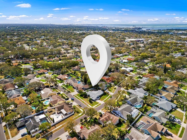 drone / aerial view featuring a residential view