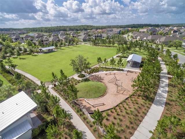 drone / aerial view featuring a residential view