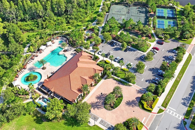 3130 Forsythia Dr, Odessa, FL 33556 - aerial view of a pool