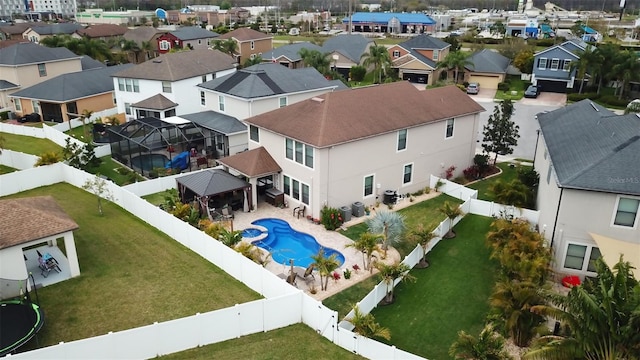 birds eye view of property featuring a residential view