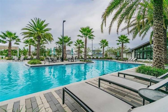 pool featuring a patio