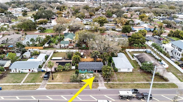 drone / aerial view with a residential view