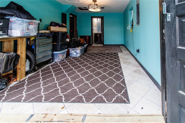 entryway with baseboards