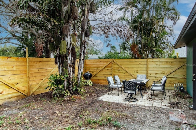 view of patio / terrace featuring a fenced backyard