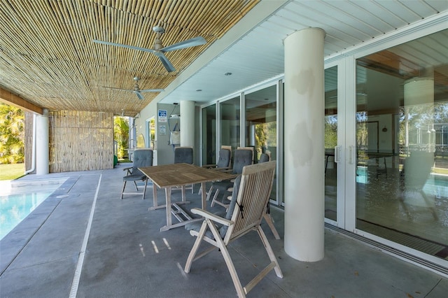 view of patio / terrace with an outdoor pool