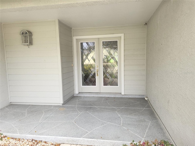 entrance to property with french doors