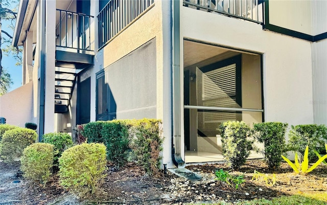 view of property exterior with stucco siding